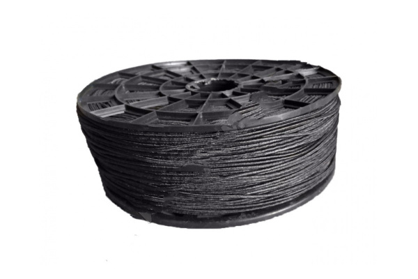Фото Веревка плетеная, катушка, п/п 4 мм черная (500м) {72061}