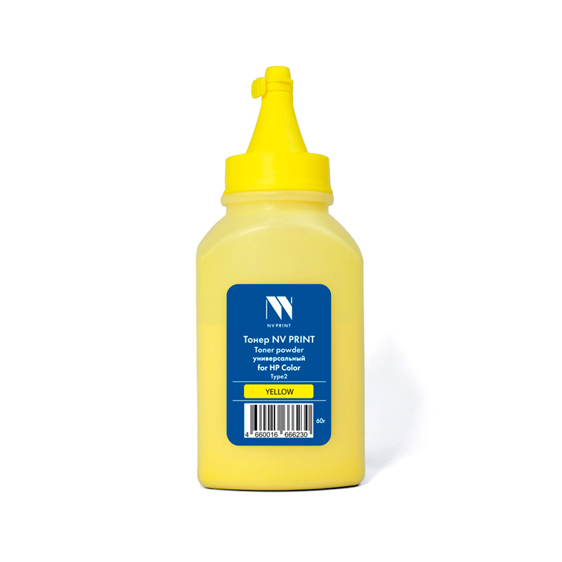 Фото Тонер NVP для HP Color универсальный Type2 (60г) Yellow совместимый {D8527}