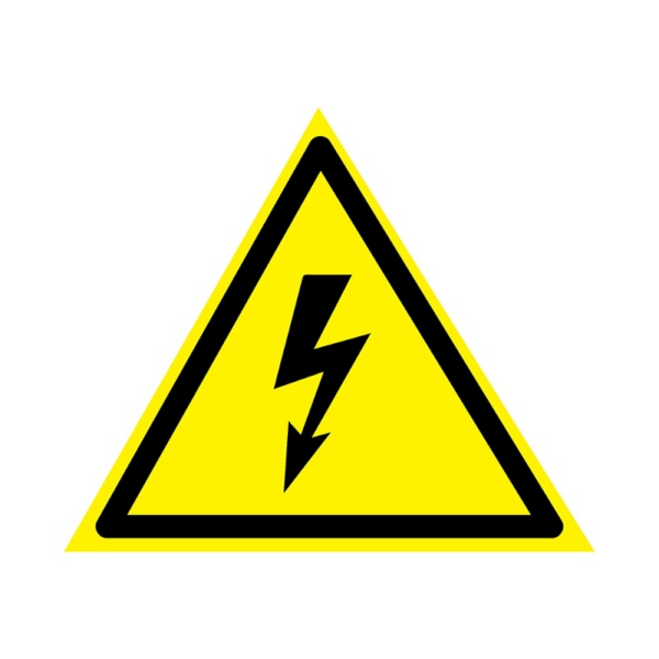 Фото Наклейка знак электробезопасности «Опасность поражения электротоком», 85х85х85 мм, Rexant {56-0006-4}