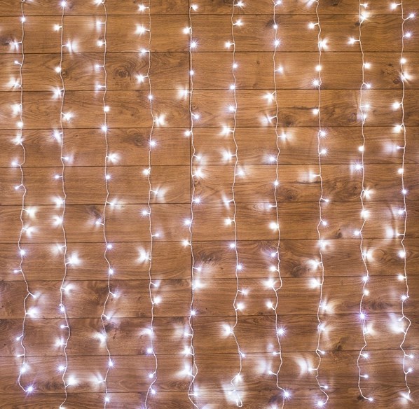 Фото Гирлянда "Светодиодный Дождь" 1,5х1м, свечение с динамикой, прозрачный провод, 230 В, диоды Белые {235-025}