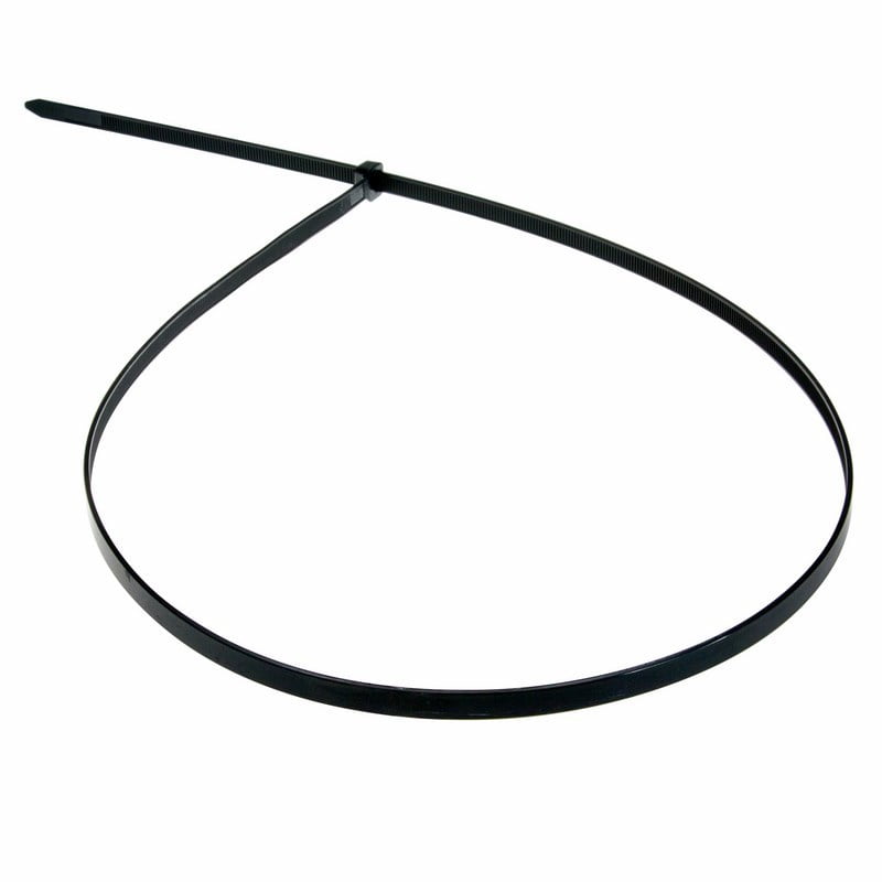 Фото Хомут-стяжка кабельная нейлоновая Rexant 600 x7.6 мм, черная, упаковка 100 шт. {07-0601-9}