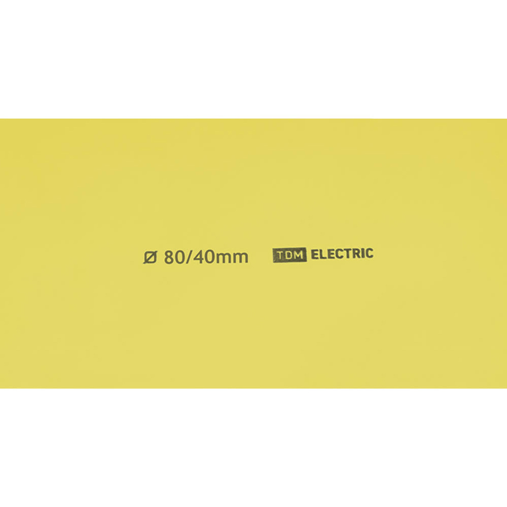 Фото Термоусаживаемая трубка ТУТнг 80/40 желтая TDM {SQ0518-0135} (2)