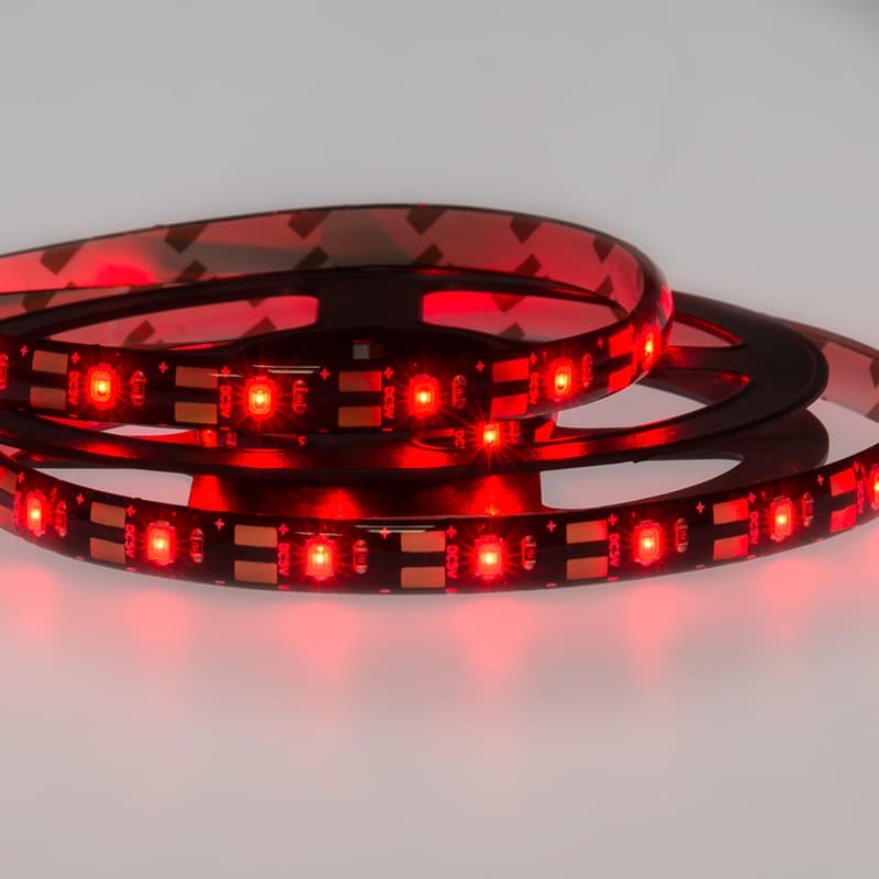 Фото Светодиодная лента с USB коннектором, 8 мм, красный, SMD 2835, 60 LED/м, 5 В, Lamper {141-381} (1)