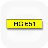Фото Лента HGE-651V5 (24 мм, черный на желтом) (5 лент по 8 м) {HGE651V5} (1)