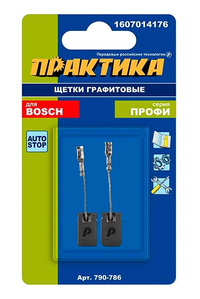 Фото Щетка графитовая для BOSCH ПРАКТИКА (аналог 1607014176)  5x10x16,4 мм, автостоп (790-786) (1)