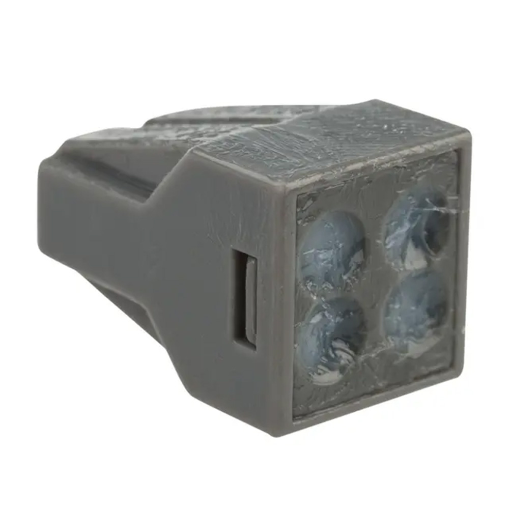 Фото Электромонтажная экспресс-клемма Rexant 773-304 (4 х 2.5 мм² с пастой) {07-3040} 1 шт