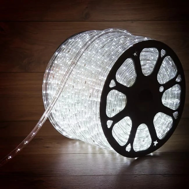 Фото Дюралайт LED, постоянное свечение (2W) - белый, 24 LED/м Ø10мм {121-125-3}