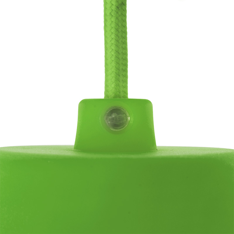 Фото Патрон Rexant, Е27 силиконовый со шнуром 1 м зелёный {11-8886} (1)