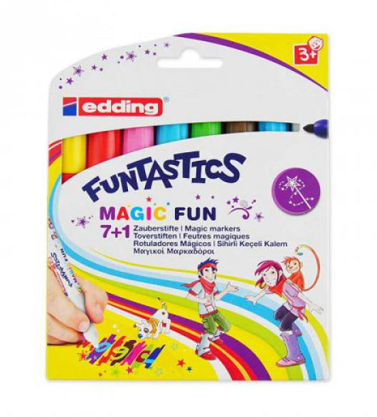Фото Набор волшебных маркеров для рисования Edding FUNTASTICS, 3 мм, 8 цветов {E-13#8S}