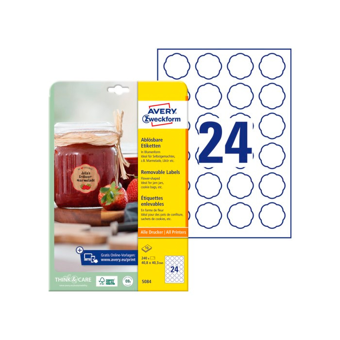 Фото Удаляемые этикетки 40,8 x 40,3 мм {5084} (1)