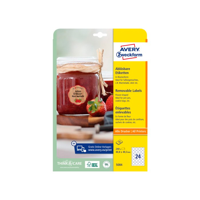 Фото Удаляемые этикетки 40,8 x 40,3 мм {5084}