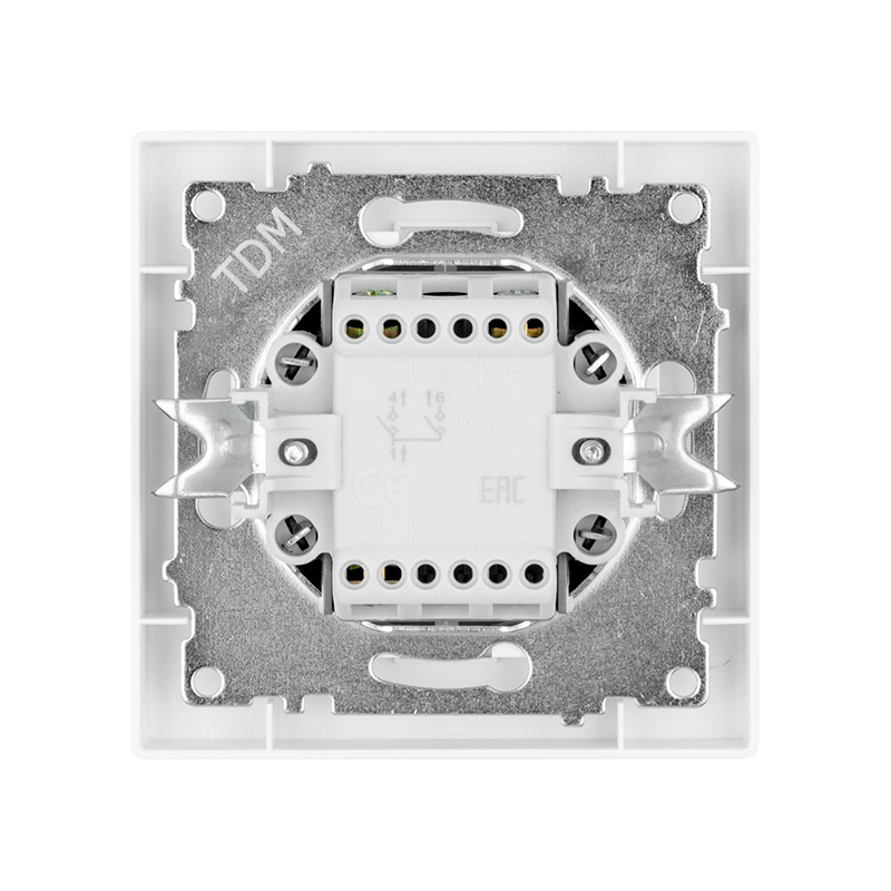 Фото Выключатель 2-х кл. 10А белый "Сенеж" TDM {SQ1816-0011} (3)