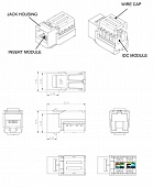 Фото Вставка KJNE-6P6C-C2-90-WH Keystone Jack RJ12 (6P6C) 110 IDC заделка с помощью NE-TOOL бел. Hyperline 46832 (2)