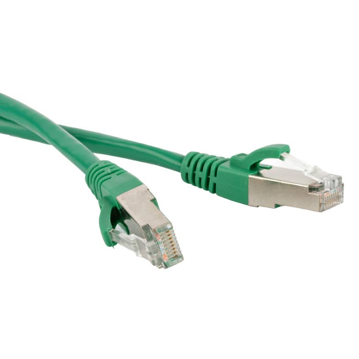 Фото Патч-корд PC-LPM-STP-RJ45-RJ45-C6-2M-LSZH-GN F/UTP экран. кат.6 LSZH 2м зел. Hyperline {230359}