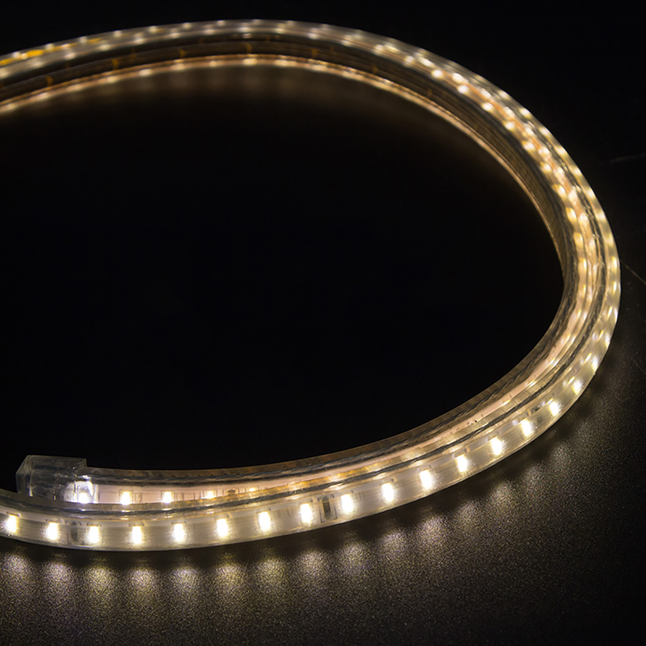 Фото Светодиодная лента 6.5x13 мм, теплый белый, SMD 5730, 60 LED/м, 220 В, Neon-Night {142-702} (8)