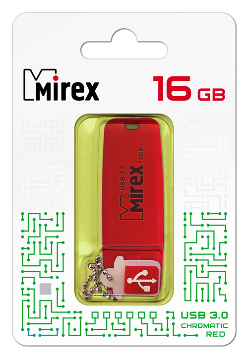 Фото Флеш накопитель 16GB Mirex Chromatic, USB 3.0, Красный {13600-FM3СHR16} (1)