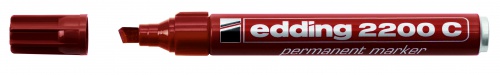 Фото Перманентный маркер Edding, заправляемый, клиновидный наконечник, 1-5 мм, коричневый {E-2200C#7}