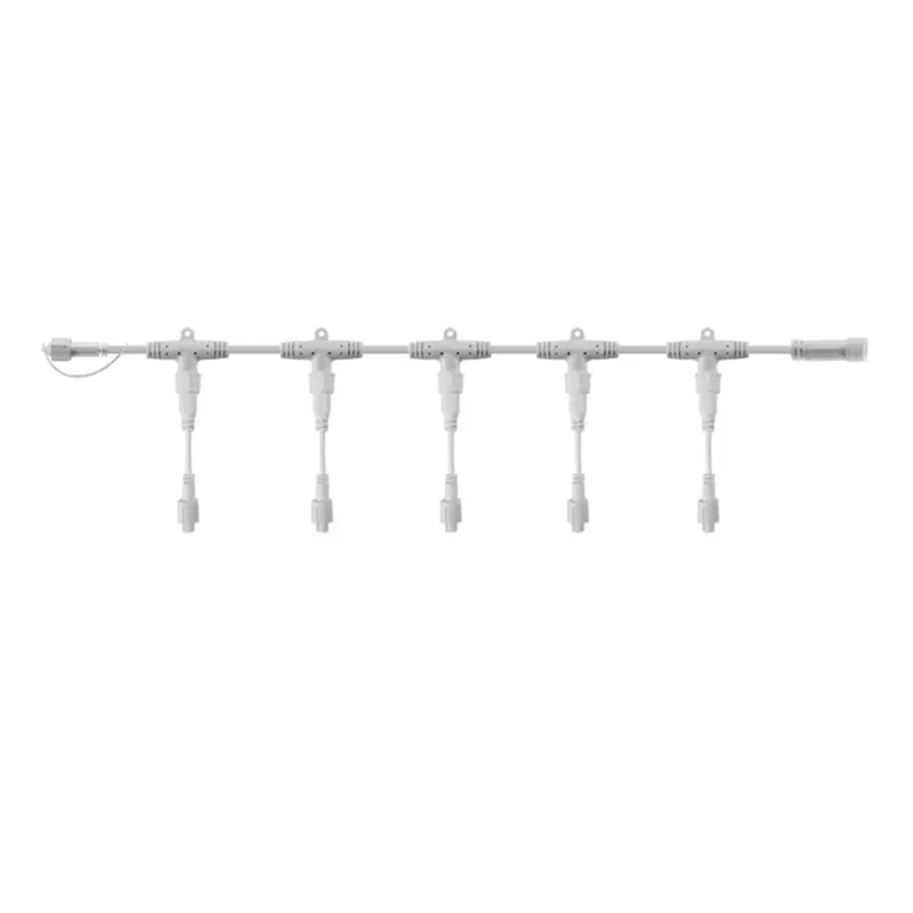 Фото Разветвитель - шина для уличных гирлянд Professional (1 вход, 5 выходов) белый ПВХ {315-406}