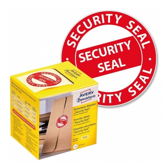 Фото Предупреждающие этикетки "Security Seal" в диспенсере Ø 38 мм {7312}