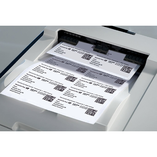 Фото Эко-этикетки самоклеящиеся, белые, 105x48 мм (12 шт. на листе A4, 100 листов) {LR3424} (3)