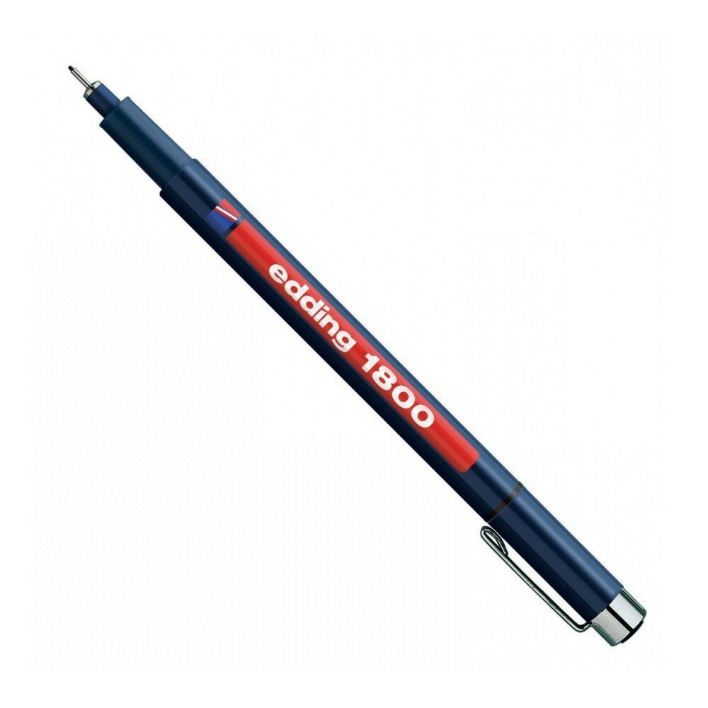 Фото Капиллярная ручка-фломастер Edding для черчения, круглый наконечник, 0,1 мм, синий {E-1800-0.1#3}