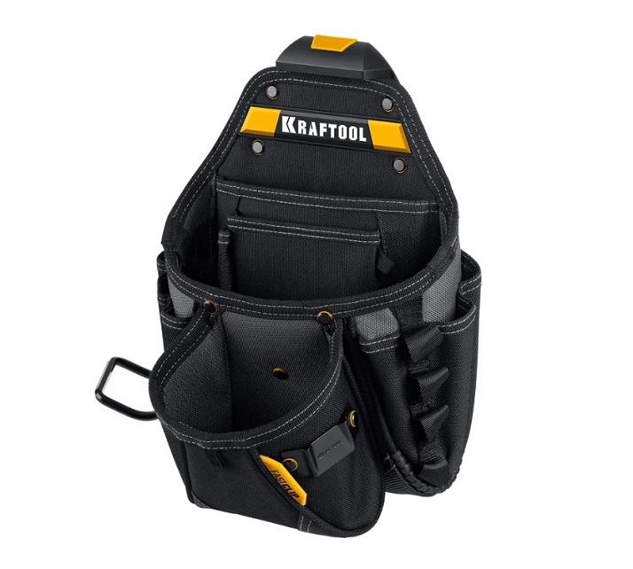 Фото Комплект KRAFTOOL KBS-5: пояс монтажника, подтяжки и 3 сумки {38760-5} (2)