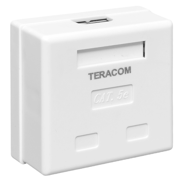 Фото Розетка настенная TERACOM кат.5E неэкранированная 2 порта RJ-45 Dual IDC бел. EKF TRC-WBOX-2RJ45-5EUTP-WH