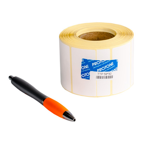 Фото Этикетка Proton 58 x 30 мм TTP (1 ряд, 1000 шт, втулка 40) {MTOA-CH7C99}