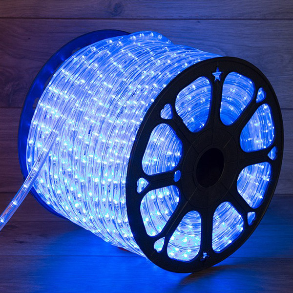Фото Дюралайт LED, постоянное свечение (2W) - синий, 30 LED/м, бухта 100м {121-123-6}