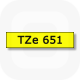 Фото Лента Brother TZE-651 (24 мм, черный на желтом) {TZE651} (1)