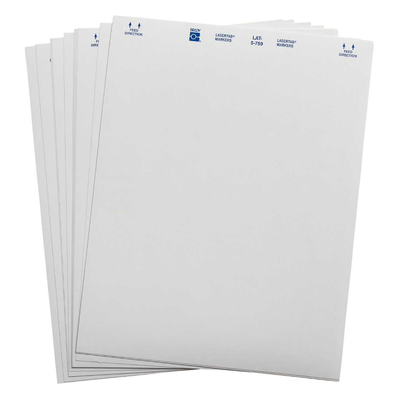 Фото Бумажные этикетки Brady LAT-32-759-1 на листах А4, 76.2 х 22.86 мм, белые {brd29693}