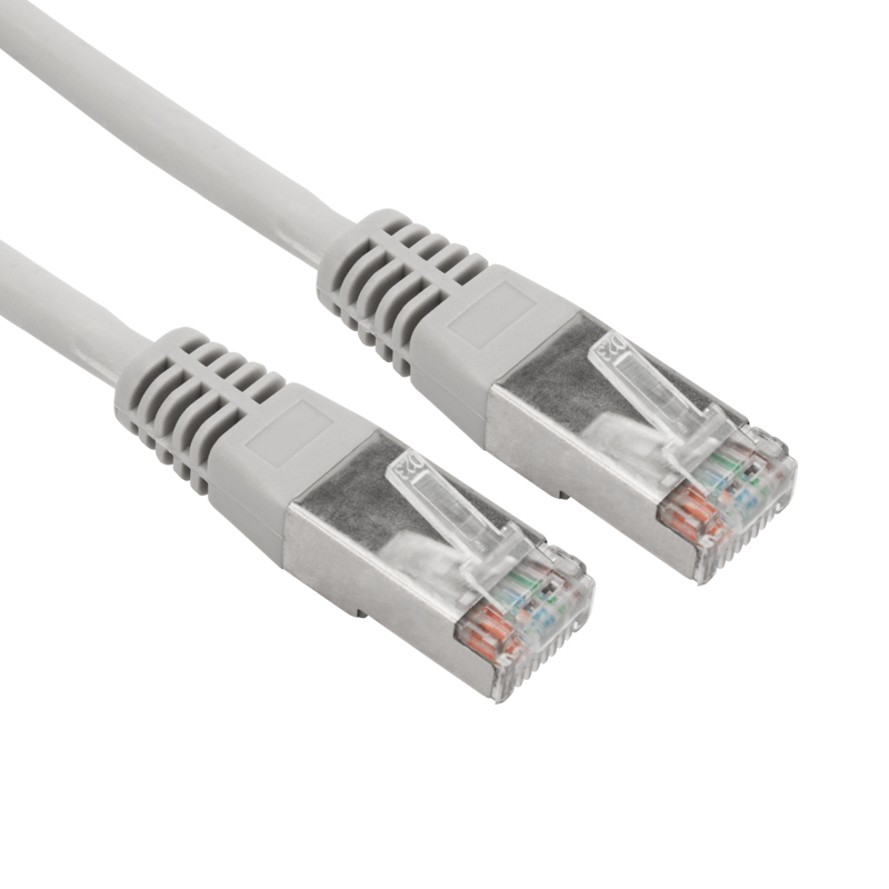 Фото Патч-корд F/UTP, CAT 5e, RJ45-RJ45, 26AWG, LSZH, серый, 0,3м REXANT {02-0110-03}