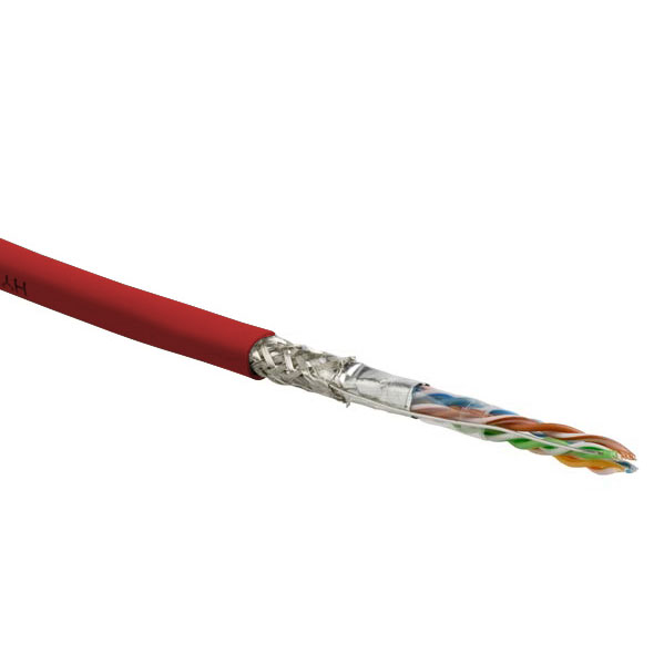 Фото Hyperline SFUTP4-C5E-S24-IN-PVC-RD-305 (305 м) Кабель витая пара SF/UTP, категория 5e, 4 пары {444636}