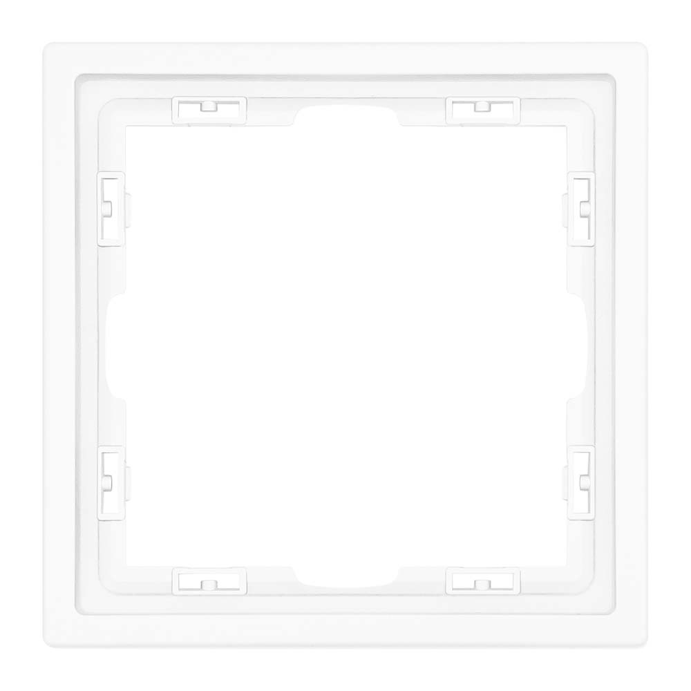Фото Рамка тонкая белая, пластик, 1 пост, 80х80 мм, модуль, Vell Grand {V702153}