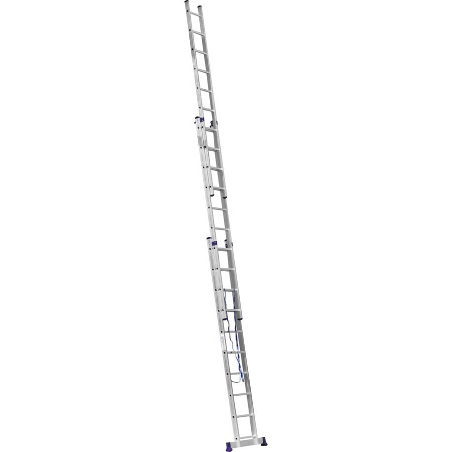 Фото Лестница СИБИН универсальная, трехсекционная со стабилизатором, 10 ступеней {38833-10} (1)