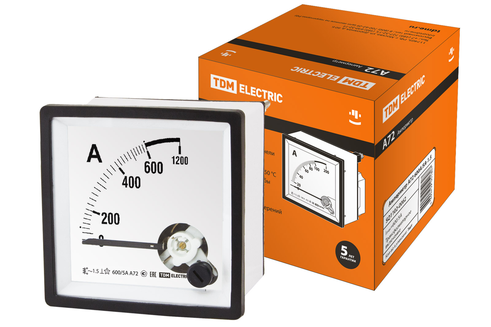 Фото Амперметр А72 600А/5А-1.5 TDM {SQ1102-0062}