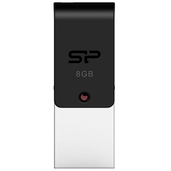 Фото Флеш накопитель 8Gb Silicon Power Mobile X31 OTG, USB 3.0/MicroUSB, черный {SP008GBUF3X31V1K}