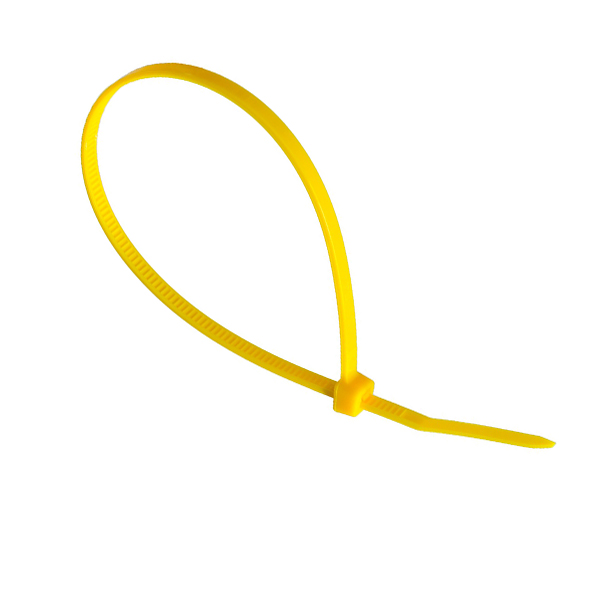 Фото Стандартные нейлоновые стяжки КСС 4х150 мм, желтые (100 шт.) {49430}