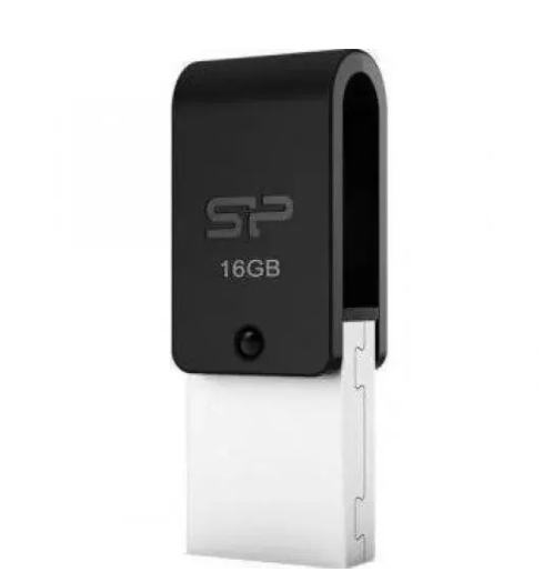 Фото Флеш накопитель 16Gb Silicon Power Mobile X21 OTG, USB 2.0/MicroUSB, Черный {SP016GBUF2X21V1K}