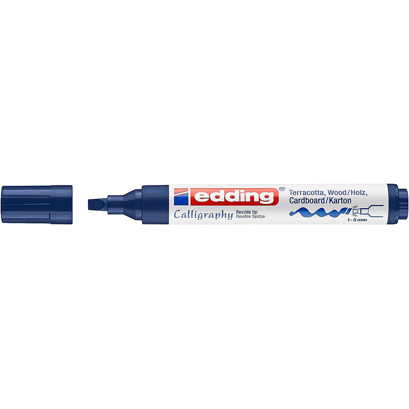Фото Каллиграфический маркер Edding E-1455 синевато-стальной, клиновидный наконечник 1-5 мм {E-1455#17}