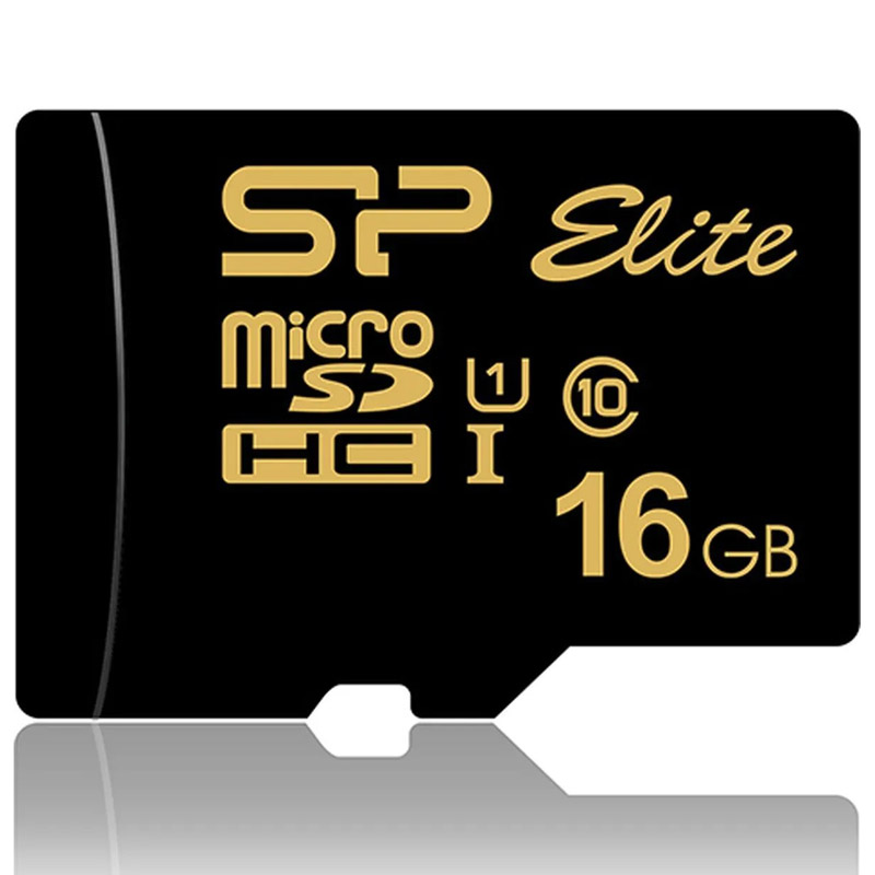 Фото Флеш карта microSD 16GB Silicon Power Elite Gold microSDHC Class 10 UHS-I U1 85Mb/s {SP016GBSTHBU1V1G}