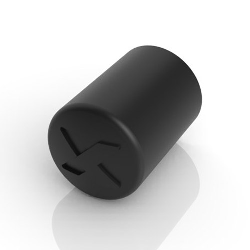 Фото AXELENT X-TRAY 2572-6 Защитные пластиковые колпачки X72, 6 мм, безгалогенные, черные (100 шт.) {37023}