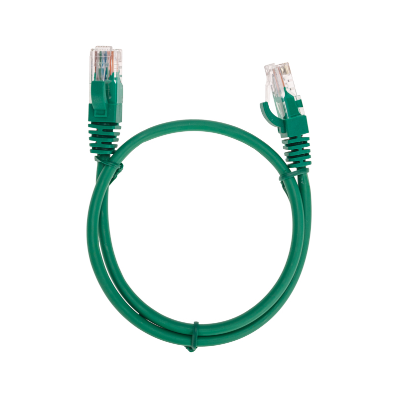 Фото Патч-корд U/UTP, CAT 5e, RJ45-RJ45, 26AWG, LSZH, зеленый, 0,5м REXANT {02-0106-05}