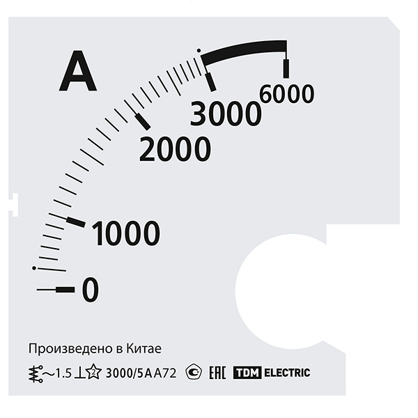 Фото Шкала Ш72 3000/5А-1,5 (для А72 Х/5А) TDM {SQ1102-2070}