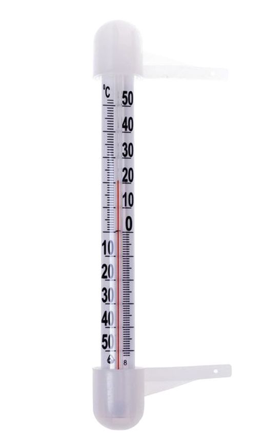 Фото Термометр оконный Rexant (Ø 18 мм) полистирольная шкала крепление "на гвоздик" {70-0502}
