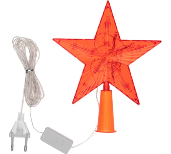 Фото Светодиодная фигура на елку Звезда красная 15см, 10LED, постоянное свечение, 230В NEON-NIGHT {501-007}