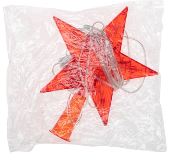 Фото Светодиодная фигура на елку Звезда красная 15см, 10LED, постоянное свечение, 230В NEON-NIGHT {501-007} (3)