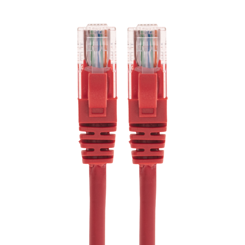 Фото Патч-корд U/UTP, CAT 5e, RJ45-RJ45, 26AWG, LSZH, красный, 1м REXANT {02-0103-1} (1)