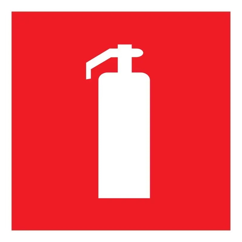 Фото Табличка ПВХ знак пожарной безопасности «Огнетушитель», 200х200 мм, Rexant {56-0051-2}