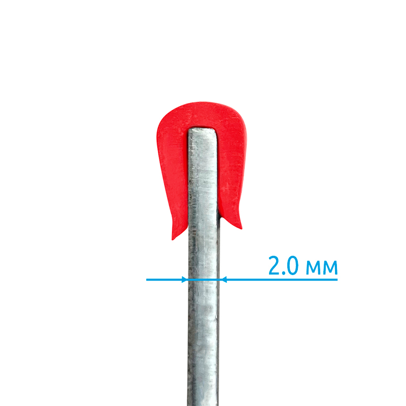 Фото Защитный профиль для кромок Vell RU-020 красный на кромку 2 мм (рулон 10 м) (2)